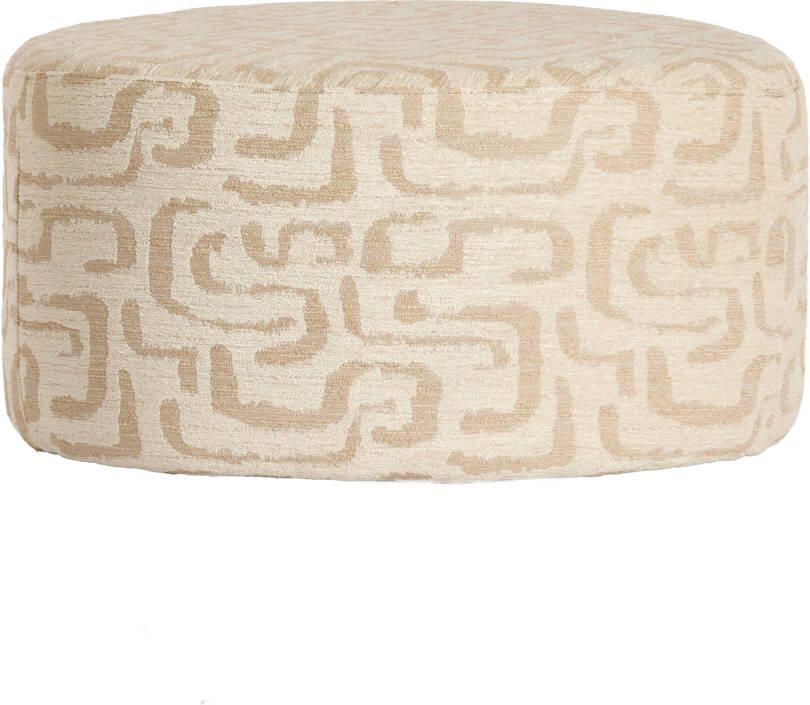 Light & Living Organische Poef Liberia 68 x 68cm Beige Zand