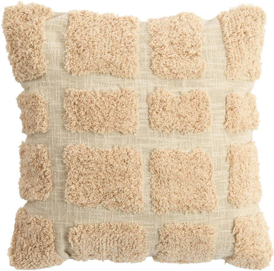 Light & Living sierkussen FASANO licht roze+crÃ¨me (45 x 45 x 10 cm)