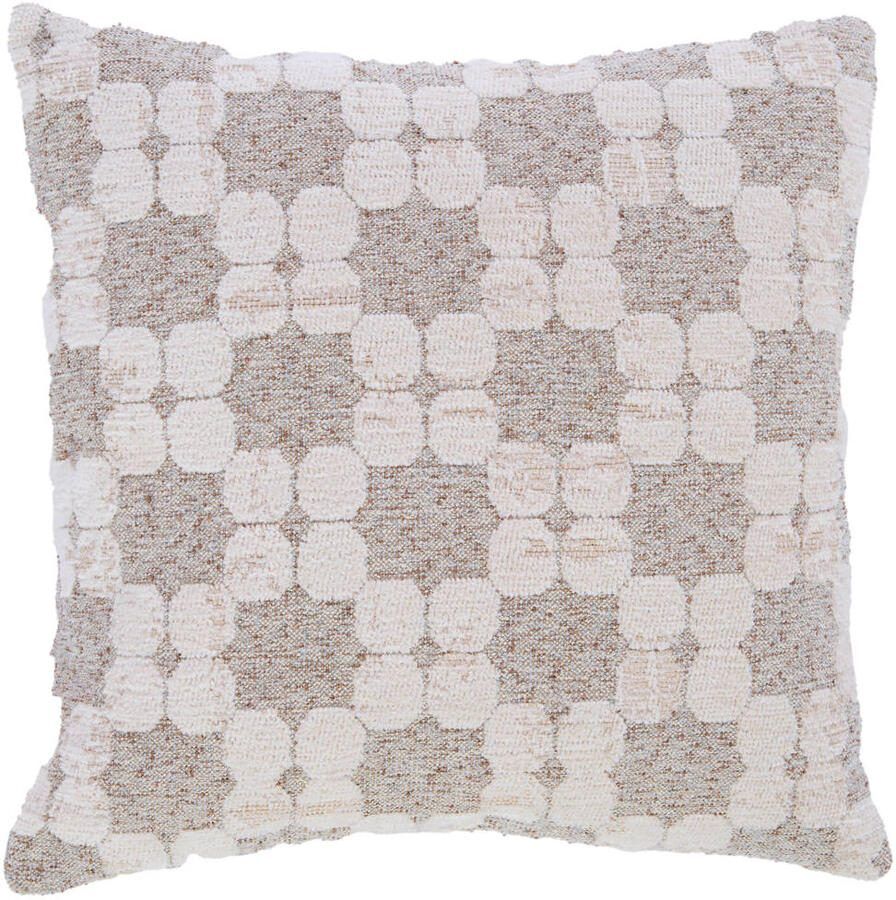 Light & Living sierkussen PUEBLO crÃ¨me+zand veren gevuld (45x45 cm)