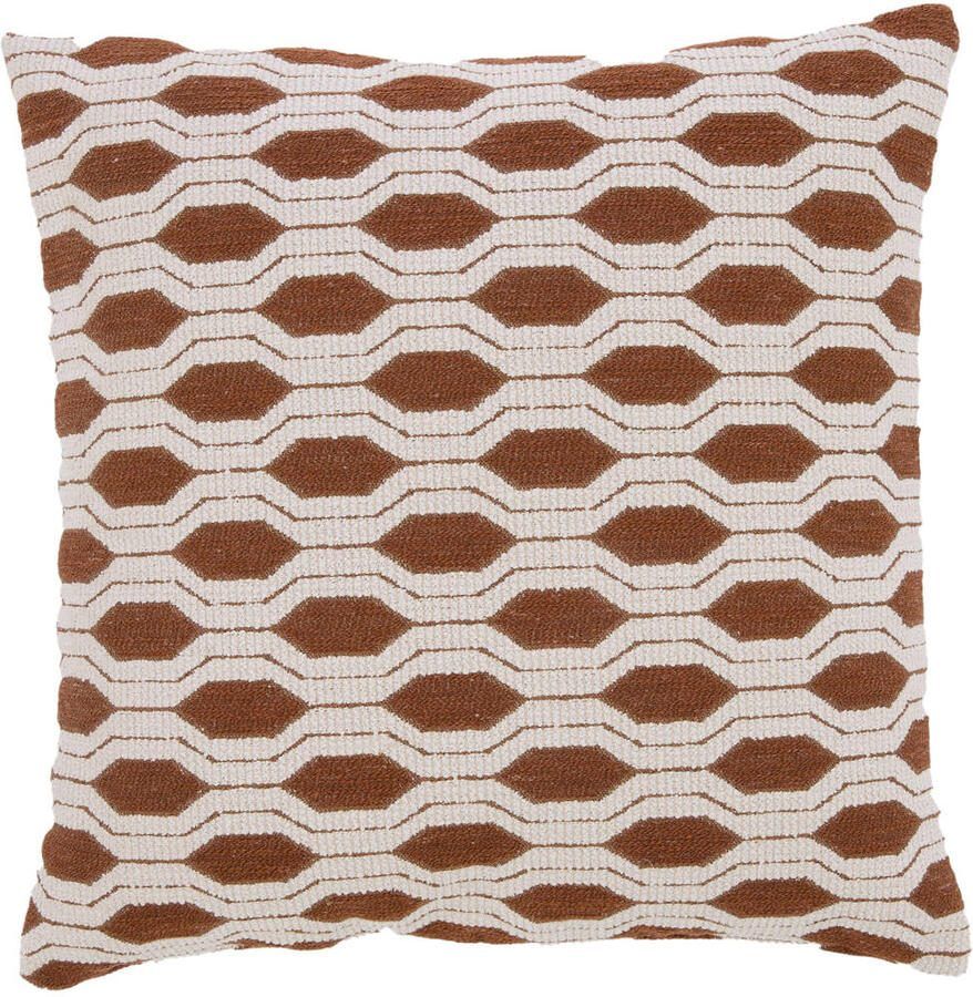 Light & Living sierkussen RENTON brons+crÃ¨me (45x45 cm)