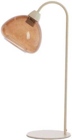 Light & Living Tafellamp Bisho Glas Bruin