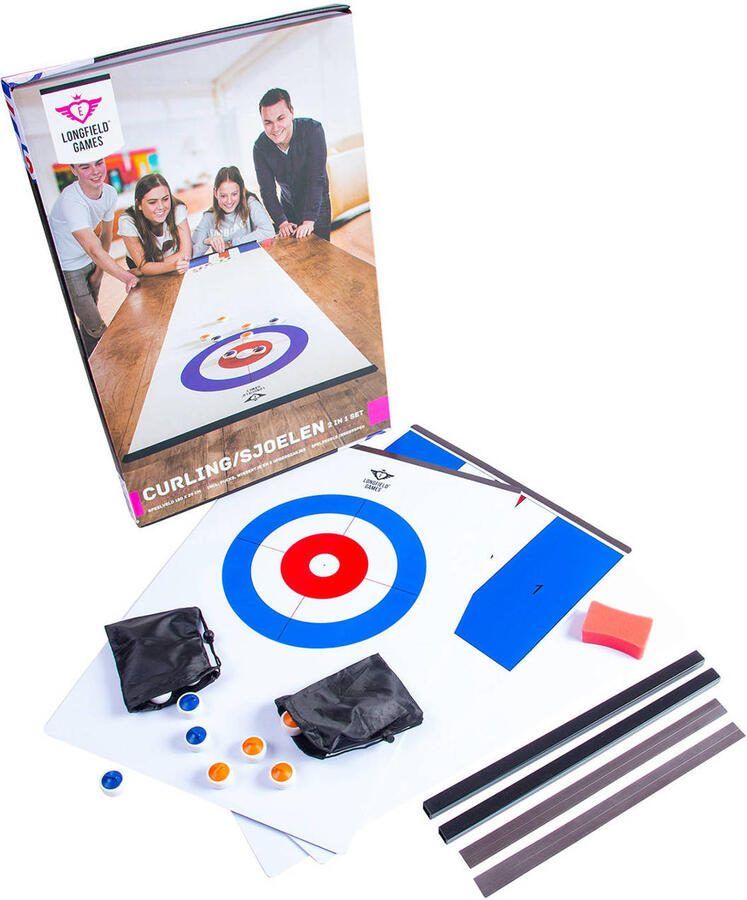 Longfield Games Engelhart speelbord voor curling en shuffle wit 180 x 39 cm - Foto 5
