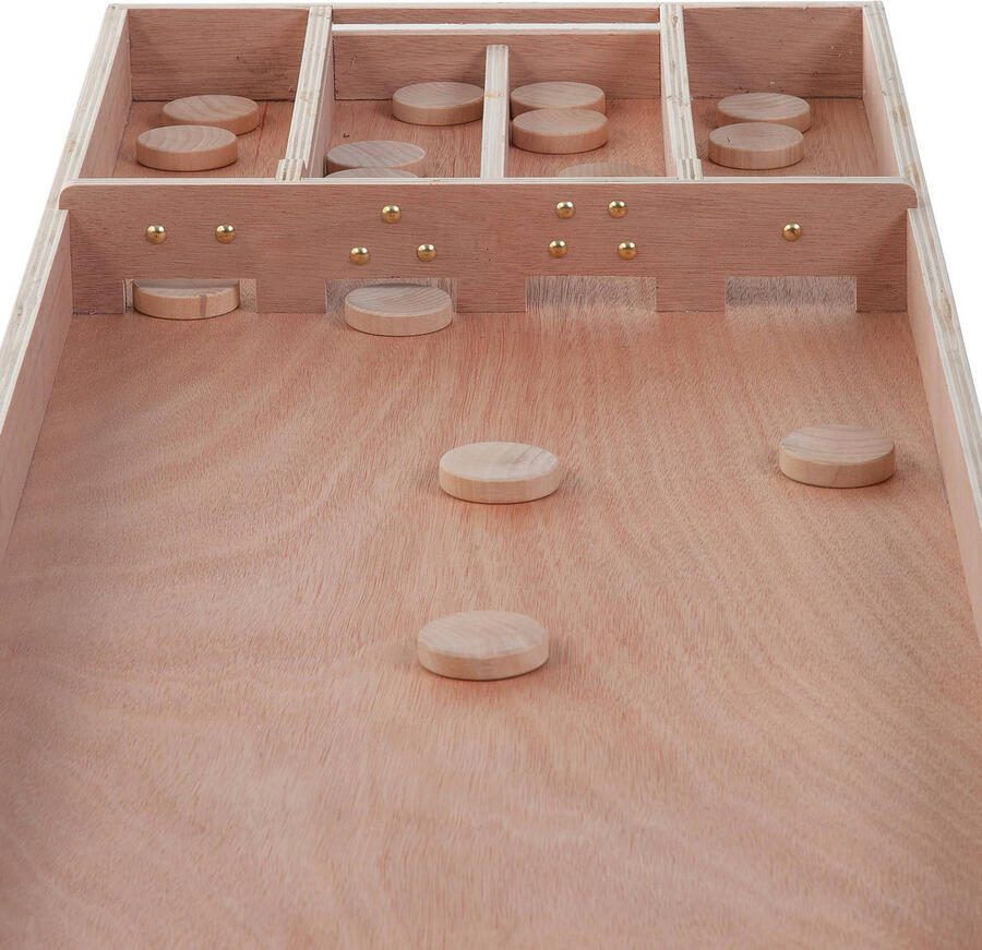 Longfield Games houten sjoelbak 200 x 41 x 7 5 cm hout 30 schijven - Foto 4