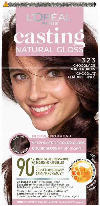 L'Oréal Paris Casting Natural Gloss haarkleuring Chocolade Donkerbruin