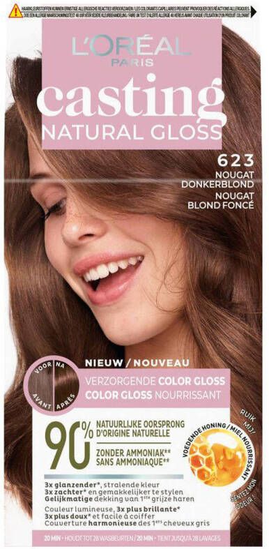 L'Oréal Paris Casting Natural Gloss haarkleuring Nougat Donkerblond