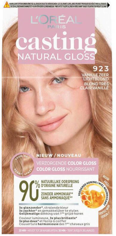 L'Oréal Paris Casting Natural Gloss haarkleuring Vanille Zeer Lichtblond