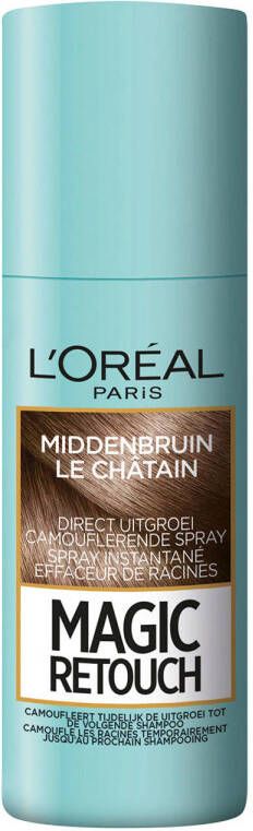 L'Oréal Paris Coloration Magic Retouch uitgroei camoufleerspray 75 ml Middenbruin