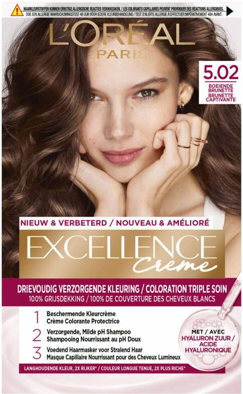 L'Oréal Paris Crème permanente haarkleuring 5.02 Boeiende Brunette