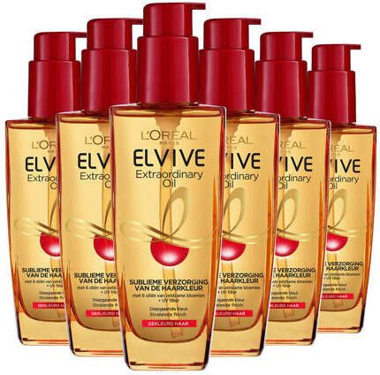 L Oréal Paris L'Oréal Paris Elvive Extraordinary Oil Haarolie Gekleurd Haar 6 x 100 ml