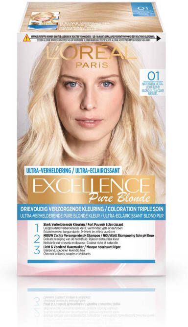 L Oréal Paris L'Oréal Paris Excellence Crème 01 Ultra Licht Natuurlijk Blond Haarverf