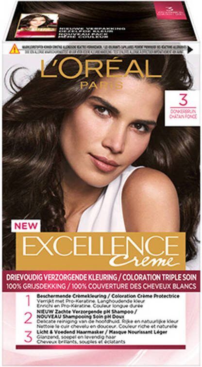 L'Oréal Paris Excellence Crème haarkleuring 3 Donkerbruin