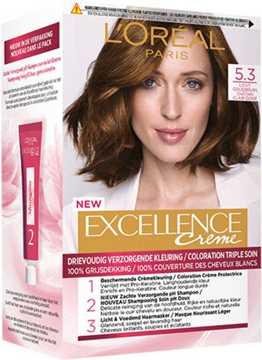 L'Oréal Paris Excellence Crème haarkleuring 5.3 Licht Goudbruin