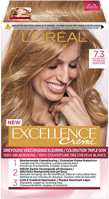 L'Oréal Paris Excellence Crème haarkleuring Goud Middenblond