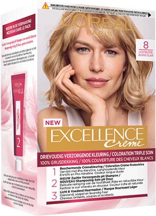 L'Oréal Paris Excellence Crème haarkleuring 8 Lichtblond