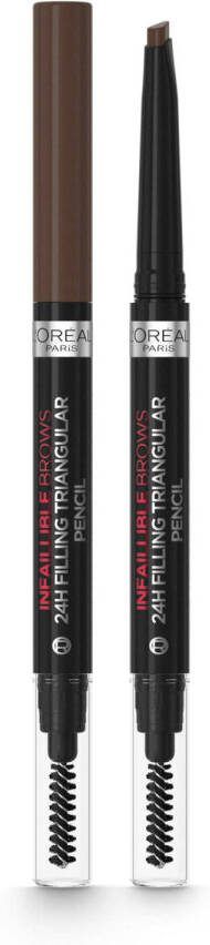 L Oréal Paris L'Oréal Paris Infaillible 24H Brow Filling Triangular Pencil 3.0 brunette Opdraaibaar wenkbrauwpotlood 9.2gr