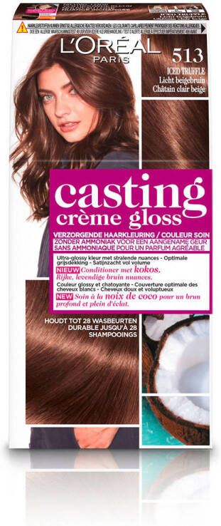 L'Oréal Paris L Oréal Paris Casting Crème Gloss haarkleuring 513 Licht beigebruin