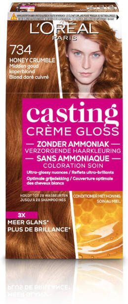 L'Oréal Paris Casting Crème Gloss Midden Goud Koperblond 734