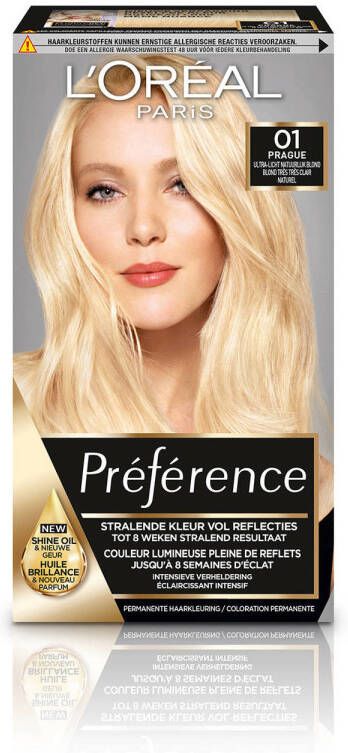 L Oréal Paris Préférence 01 Natuurlijk blond Haarverf met Color extender