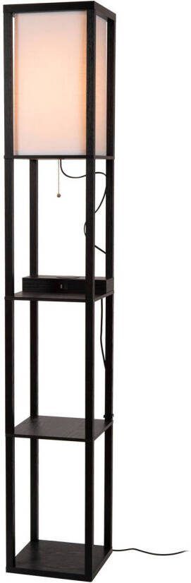 Lucide MENNO Vloerlamp 1xE27 Met draadloze oplader Zwart