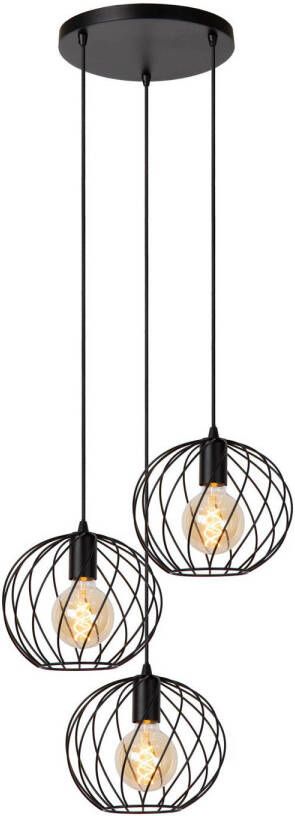 Lucide DANZA Hanglamp Ø50 cm 3xE27 Zwart