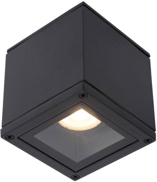 Lucide AVEN Plafondspot Badkamer 1xGU10 IP65 Zwart