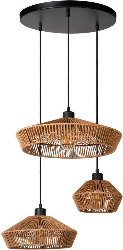 Lucide YUNKAI Hanglamp Ø 60 cm 3xE27 Licht hout