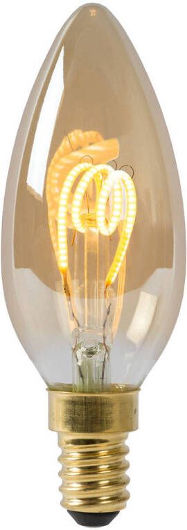 Lucide C35 Filament lamp Ø 3 5 cm LED Dimb. E14 1x3W 2200K Amber