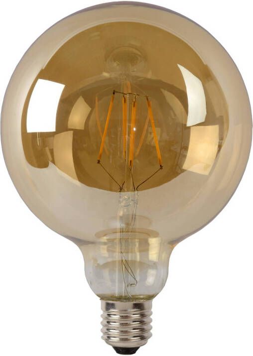 Lucide G125 Filament Lamp Ø 12 5 Cm Led Dimb. E27 1x8w 2700k Amber