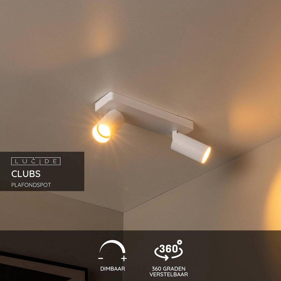 LUCIDE Plafondspot Clubs Wit 2xgu10 - Foto 2