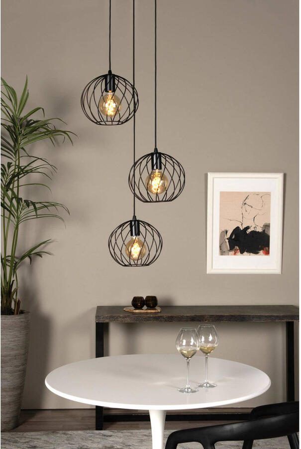 Lucide DANZA Hanglamp Ø50 cm 3xE27 Zwart - Foto 3