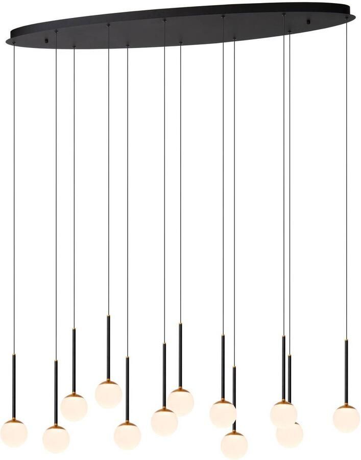 Lucide dimbare LED hanglamp 143.2x35 cm zwart
