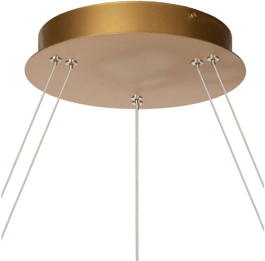 Lucide dimbare LED hanglamp Ø78 cm mat goud messing - Foto 2