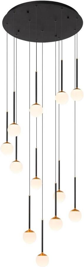 Lucide dimbare LED hanglamp CALINA Ø69.9 cm zwart