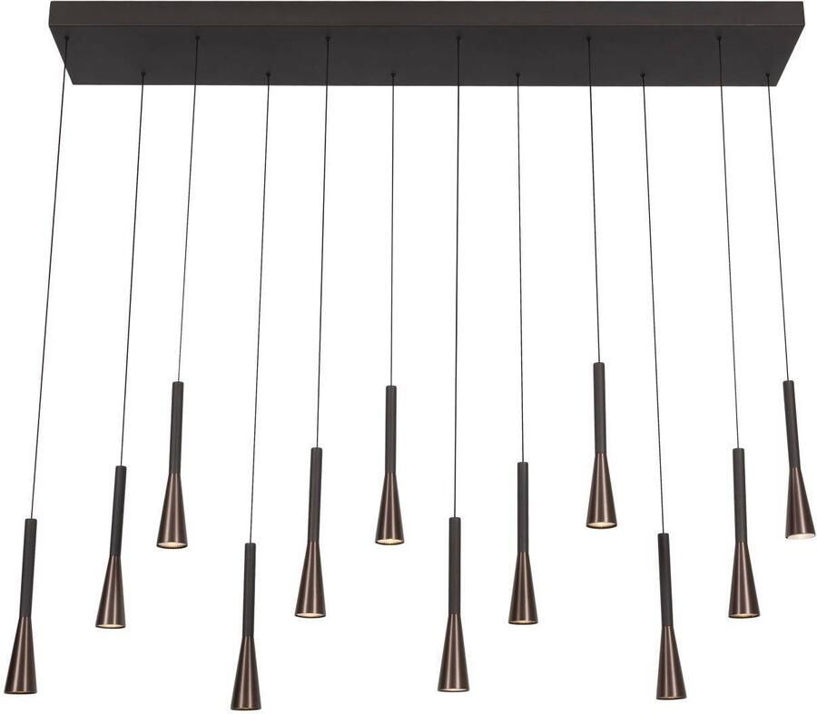 Lucide dimbare LED hanglamp JOAKIM 20x135 cm koffie