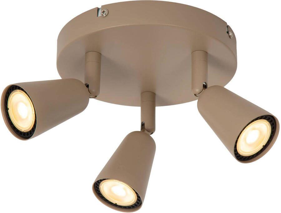Lucide dimbare opbouwspot GU10 28.3x24.5 cm taupe
