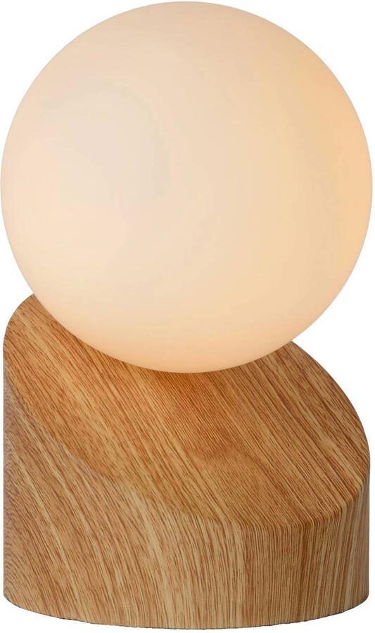LUCIDE Tafellamp Len Licht Hout Ø10cm G9 33w
