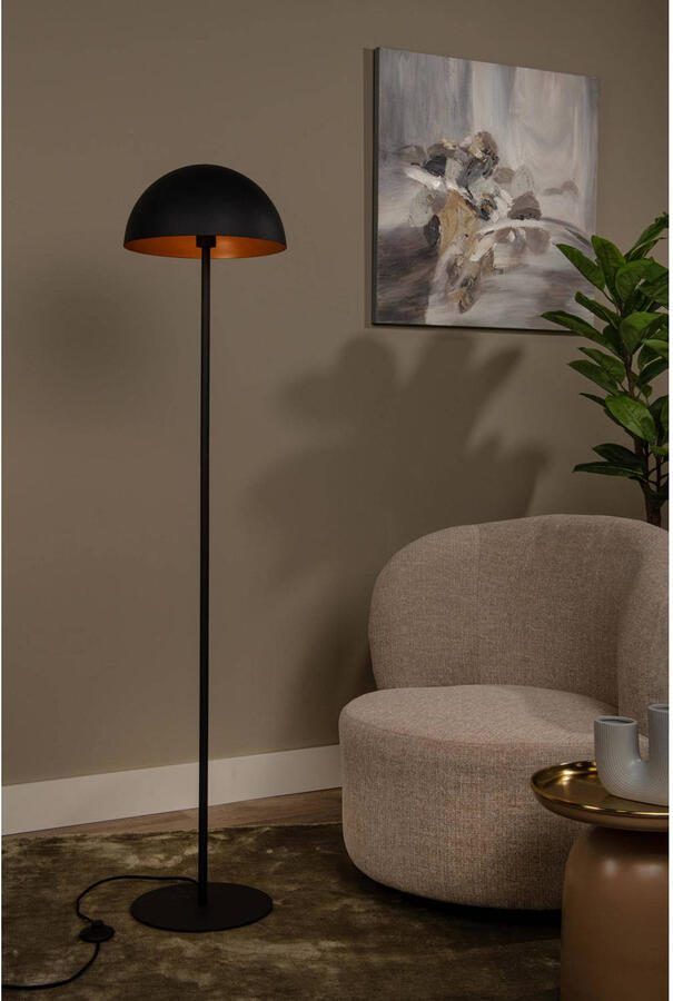 LUCIDE Vloerlamp Siemon Zwart Ø35cm E27 - Foto 4