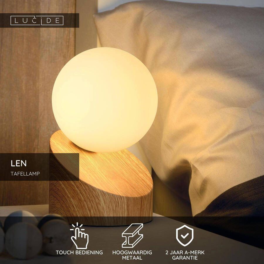 Lucide Len Tafellamp Modern Hout 2 jaar garantie - Foto 2