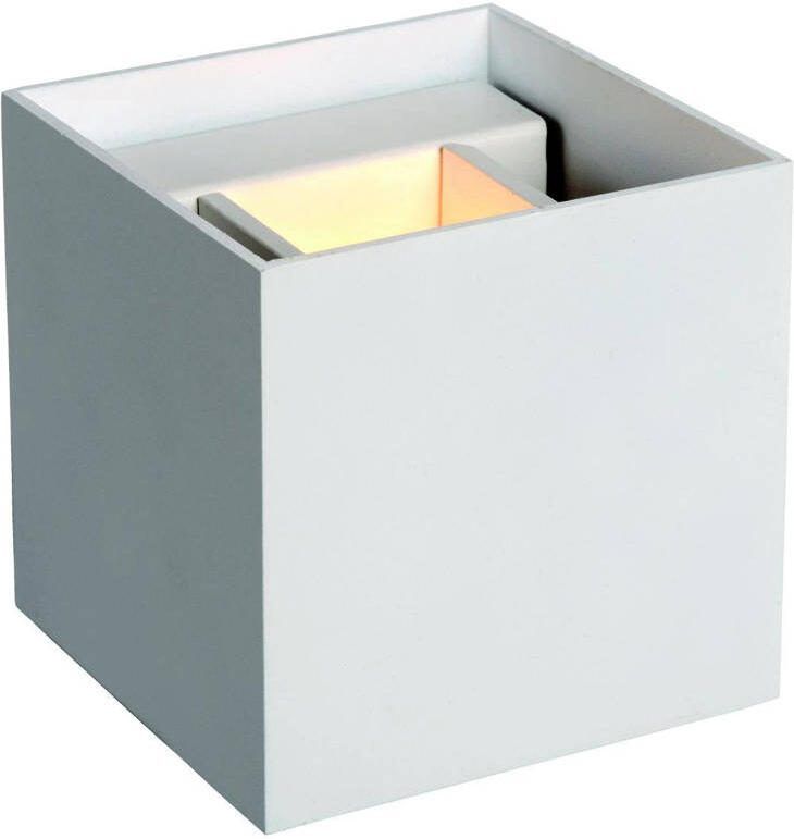 Lucide metalen dimbare LED badkamerverlichting 10x10 cm wit