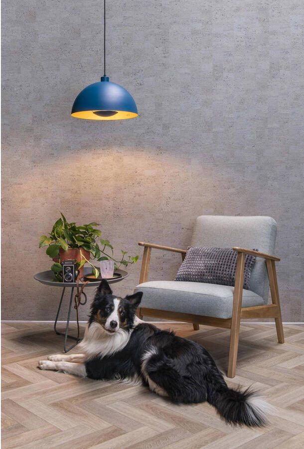 LUCIDE Hanglamp Siemon Donkerblauw ⌀40cm E27 - Foto 3