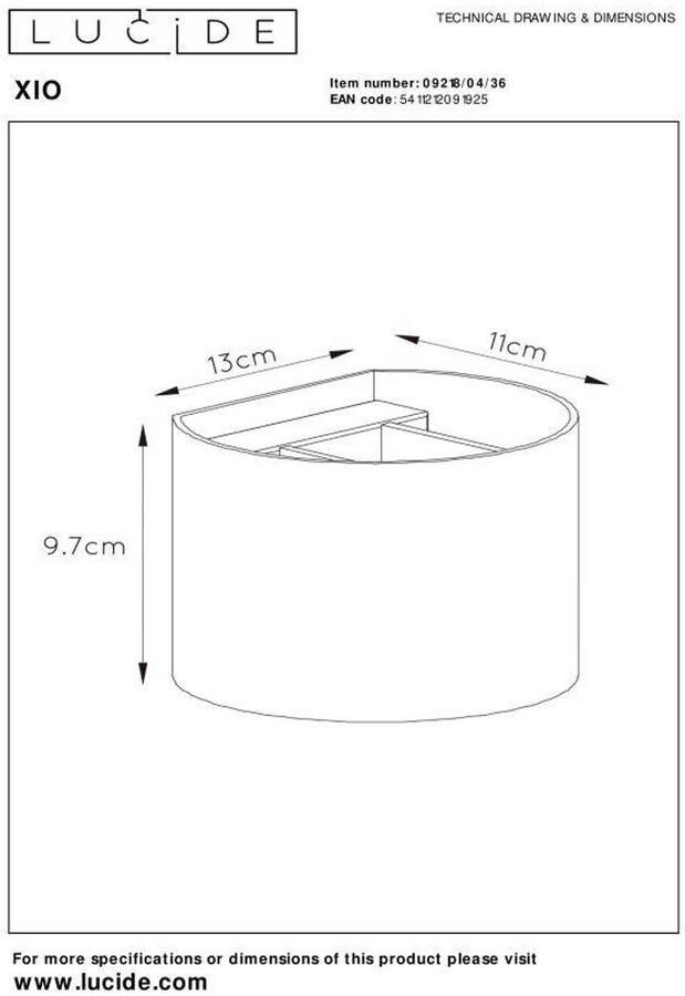 Lucide XIO Wandlamp LED Dimb. G9 1x3 5W 2700K Grijs - Foto 3