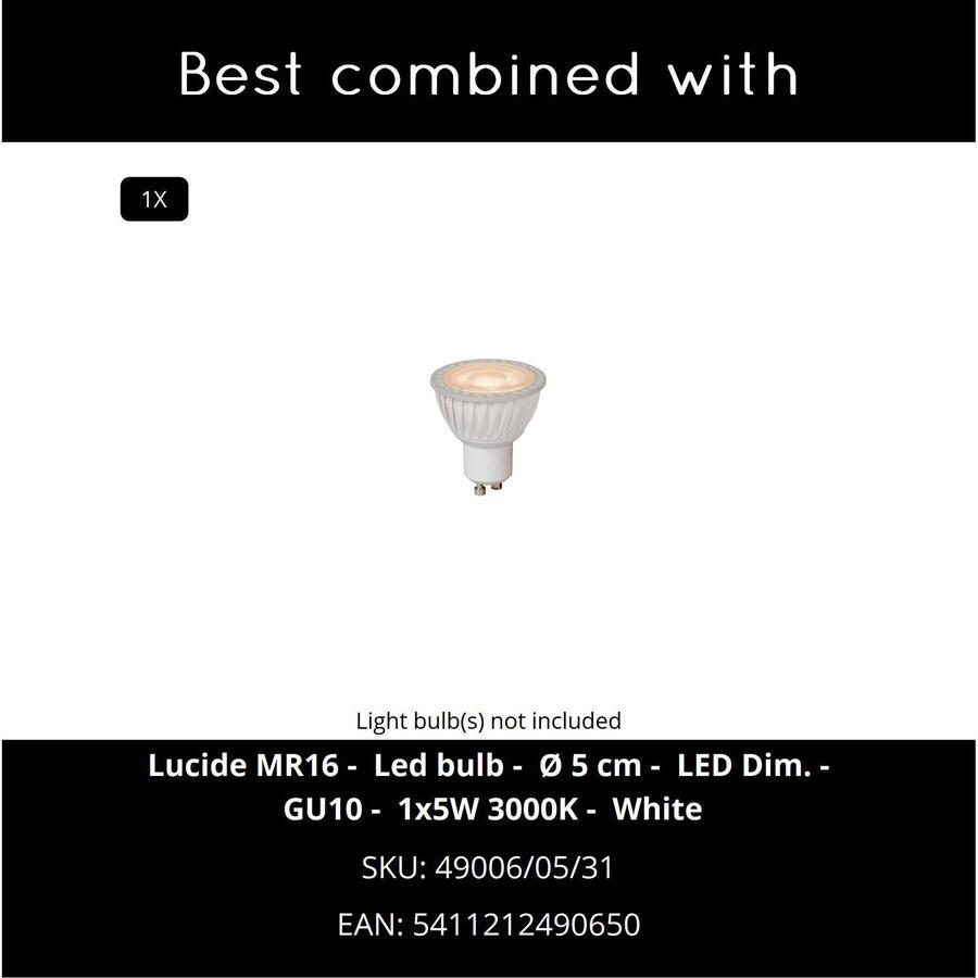 LUCIDE Opbouwspot Tube Wit 9 6cm Gu10 - Foto 2