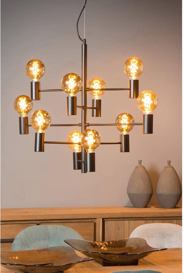 Lucide LEANNE Hanglamp Ø 65 cm 10xE27 Zwart - Foto 3