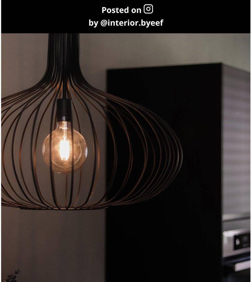 Lucide MANUELA Hanglamp Ø 50 cm 1xE27 Zwart - Foto 2