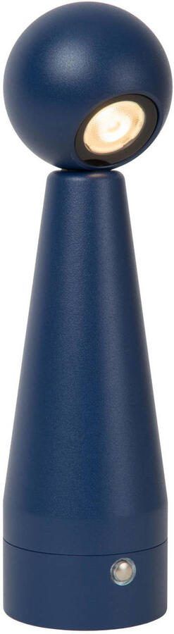 Lucide IPSOS Oplaadbare Tafellamp Accu Batterij LED Dimb. 1x3W 2700K Blauw