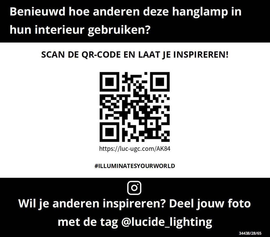 LUCIDE Hanglamp Julius Gerookt Glas 28cm E27 - Foto 3