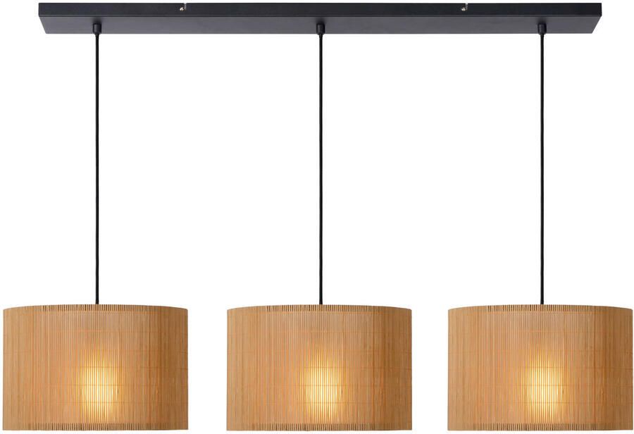 LUCIDE Hanglamp Magius Licht Hout 3xe27