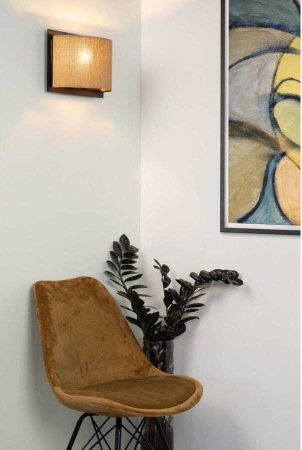 Lucide MAGIUS Wandlamp 1xE27 Licht hout - Foto 3