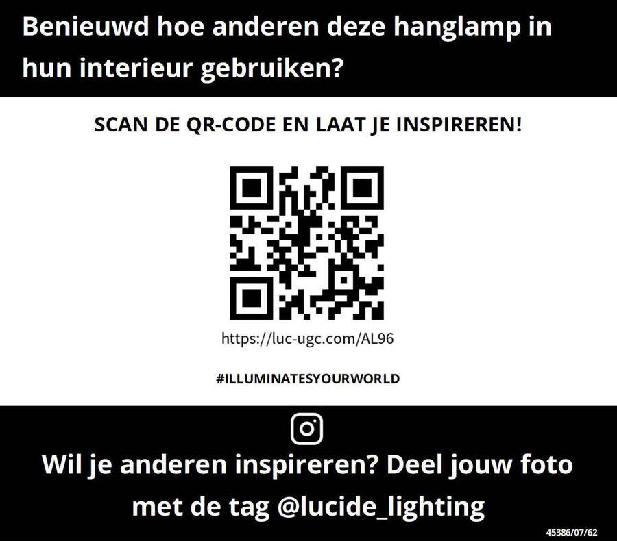 Lucide MALOTO Hanglamp 7xE27 Amber