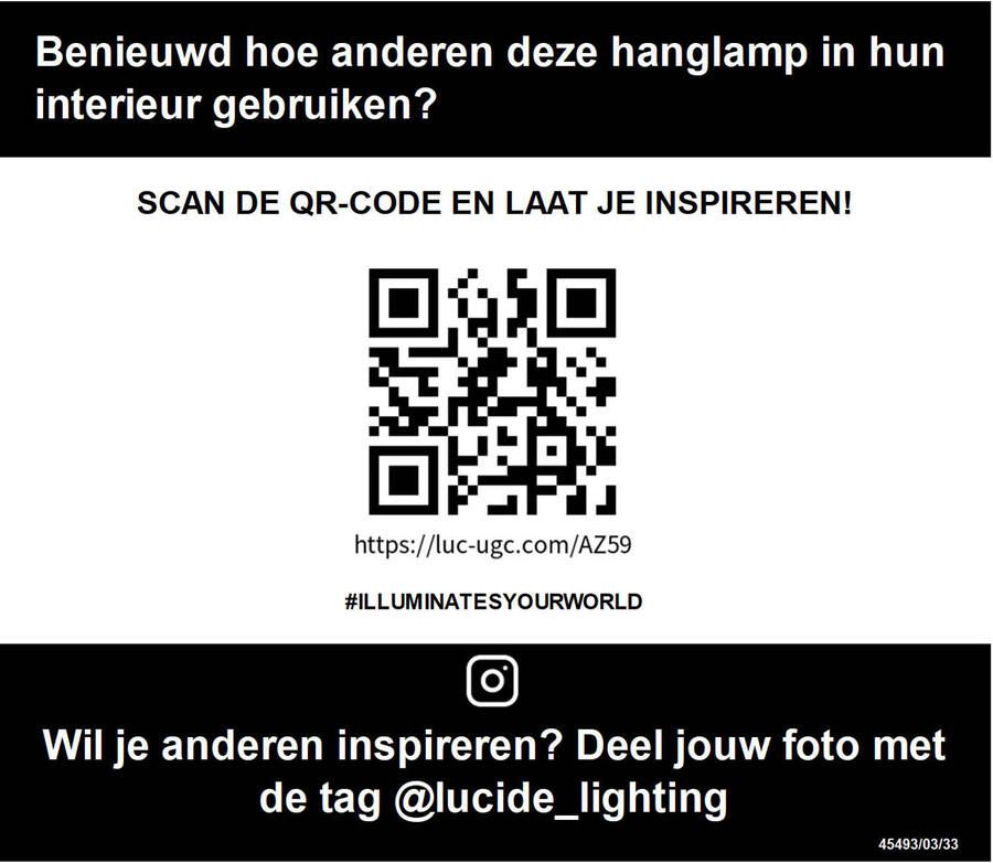 LUCIDE Hanglamp Monsaraz Groen Amber 35cm 3xe27 - Foto 2